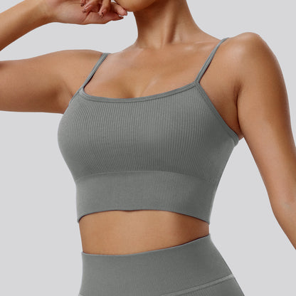 Elevate Your Workout with Our Breathable Sports Bra Quick Dry Padded Running Tank Top for Yoga and Fitness