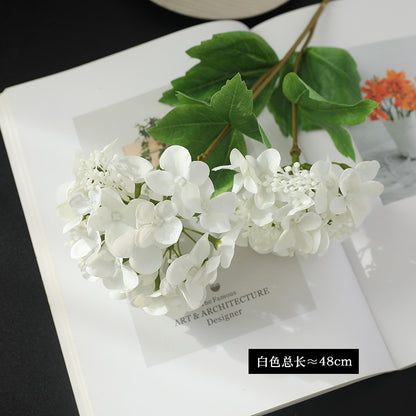 Realistic Hydrangea Flower with Two-Head Design - Perfect for Wedding Decor, Home Accents, and Events - High-Quality Faux Floral Arrangement for a Touch of Elegance