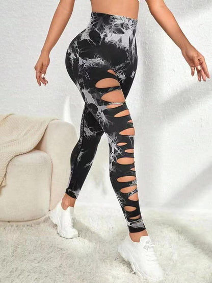 Seamless Tie Dye High Waisted Lifting Leggings for Women Breathable Quick Dry and Workout Pants for Gym and Fitness Training