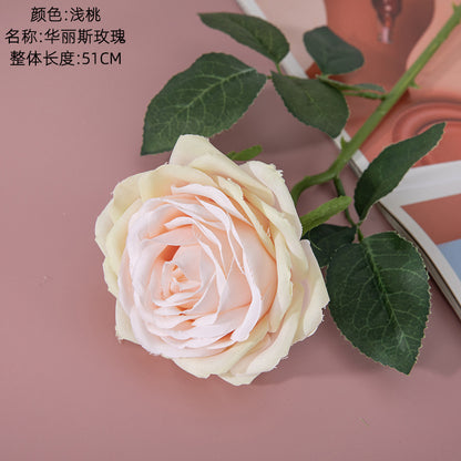 Stunning INS-Style Single Stem Rose - Luxurious Faux Flower for Home Decor and Wedding Celebrations | YC1014