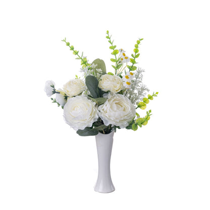 Elegant Artificial Lotus Handheld Bouquet - Serenity-Inspired Home and Wedding Decorations, Realistic Wall Hanging Floral Arrangement - CF01345