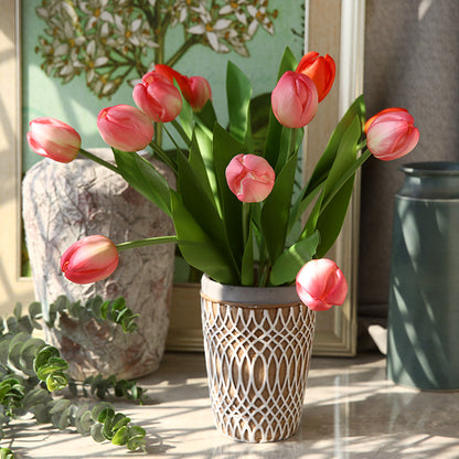 Elegant Artificial Tulip Flowers for Home Decor - Perfect for Tables, Cafes, and Photo Props - Lifelike Floral Arrangements to Brighten Any Space