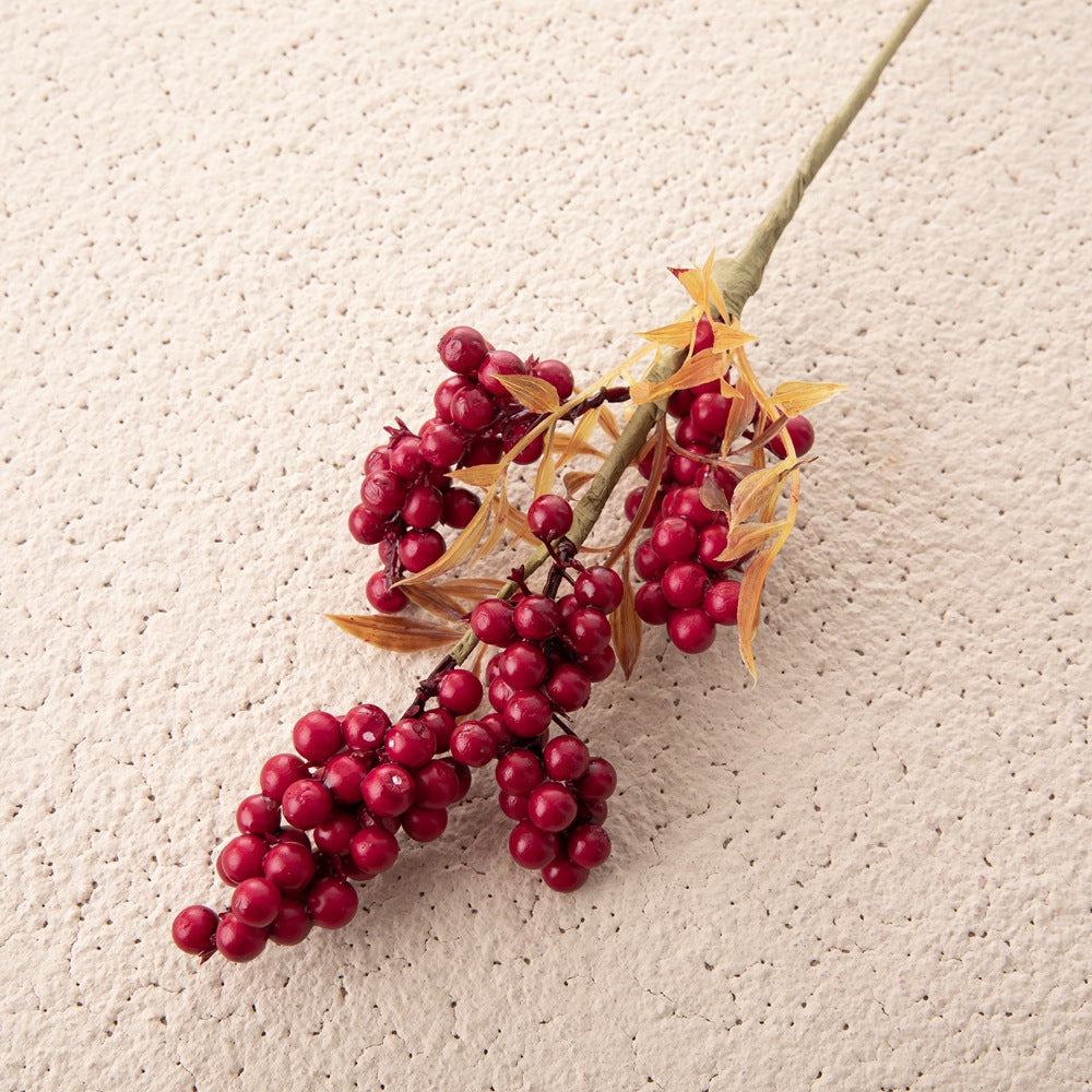 Artificial Bean Branches - Stunning Christmas Berry Decor for Weddings and Home - Silk Flower Arrangement GF15966