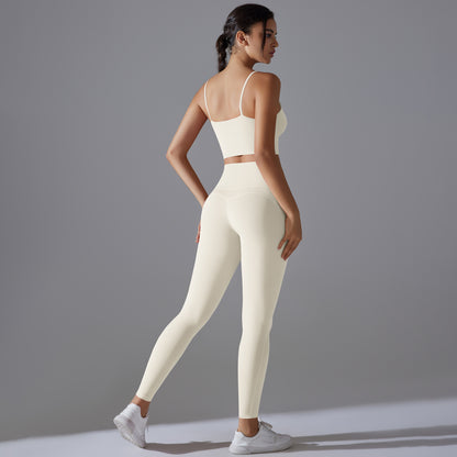 Women's Antibacterial Yoga Bra and High Waisted Butt Lifting Leggings Set for and Comfy Workouts