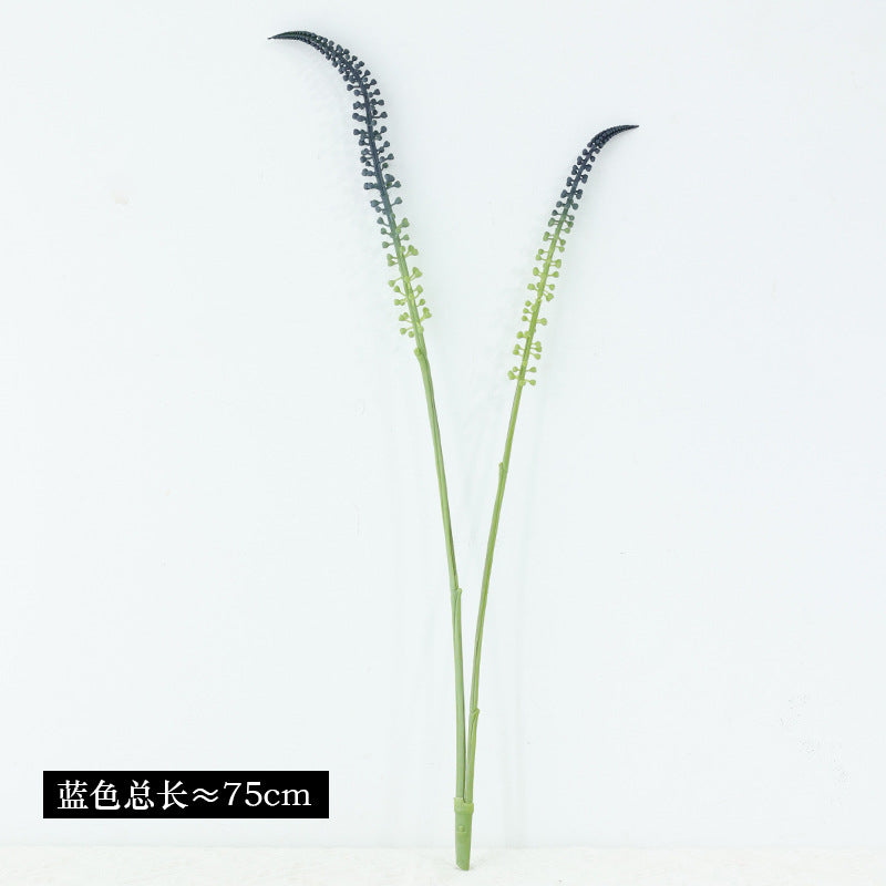 Elegant Faux Green Foxtail Grass Plant - Single Stem, Leafless, Perfect for Home Decor & Weddings - Lifelike Indoor Artificial Greenery