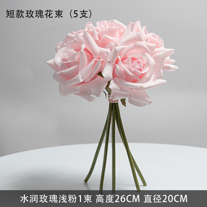 Luxurious Touch Moisturizing Artificial Rose Bouquet - Exquisite Floral Arrangement for Photographers and Elegant Home Décor