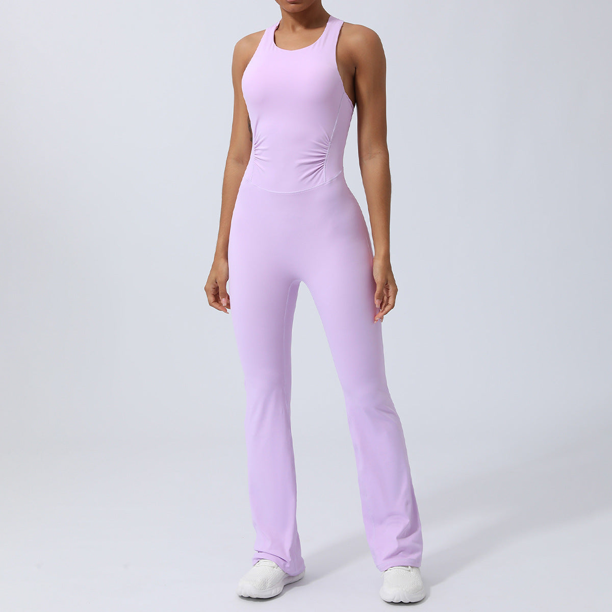 Quick Dry High Performance Yoga Bodysuit for Enhanced Glute Lift and Core Support Flared Design Ideal for Dance and Fitness