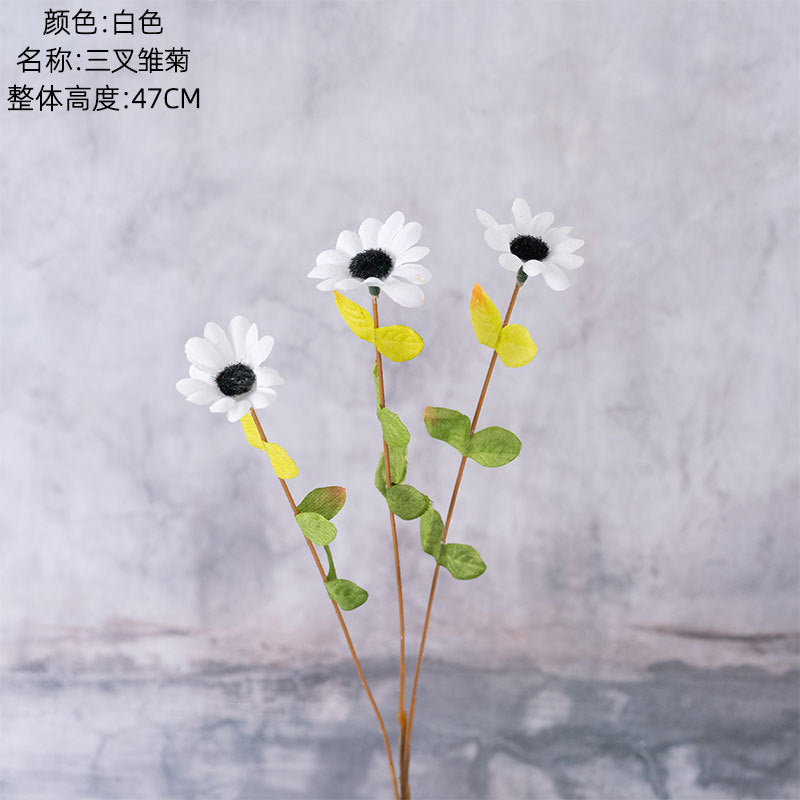 Stunning INS-Style Faux Three-Pronged Daisy Home Decor - Perfect for Weddings & Celebrations - YC1107