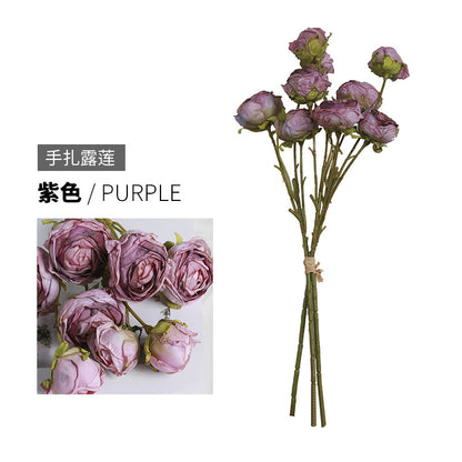 Lifelike Peony Bouquet Prop for Photography - Stunning Faux Flower Arrangement for Home Decor & Living Room Accent