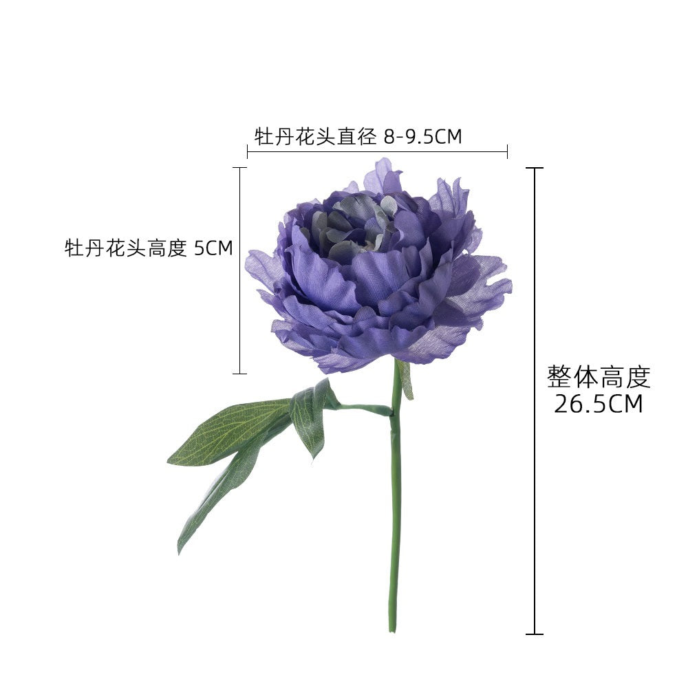 Realistic Single Stem Peony Artificial Flower - INS Style Decorative Home Accent for Weddings and Events, Perfect for Lasting Beauty in Your Decor - PJ1005