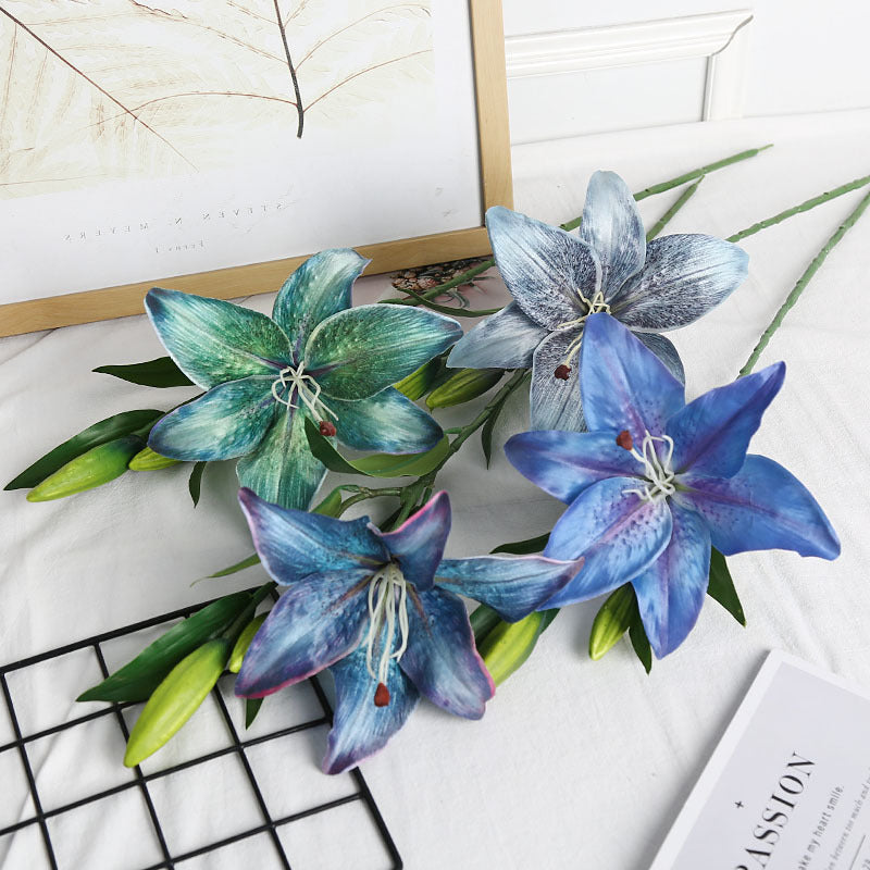 Luxurious Single-Stem Artificial Silk Lily for Wedding Decorations and Home Decor – Exquisite Pre-Made Floral Arrangement for a Touch of Elegance