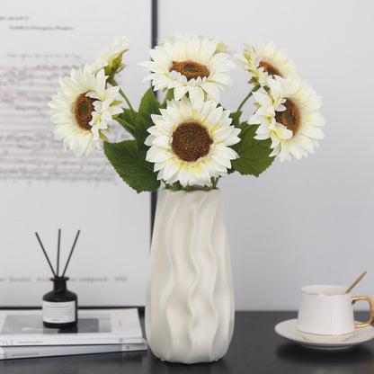 Realistic Single Stem Sunflower - Perfect Home Décor Accent for Living Rooms, Weddings, and Event Decorations - Beautiful Artificial Flower Arrangement