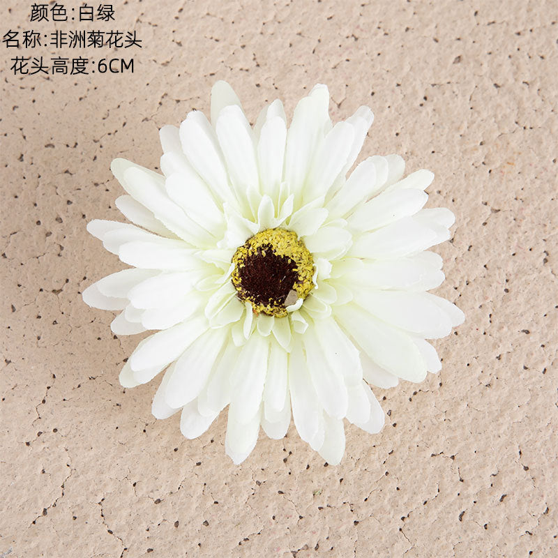 Realistic African Daisy Artificial Flower Heads for Elegant Home Decor – Perfect for Weddings & Bouquets | Stunning Wall Plants | Model DY1-3338