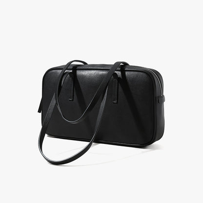 Spacious Leather Tote Bag for Women Boston Style Handbag for Everyday Commute and Casual Use