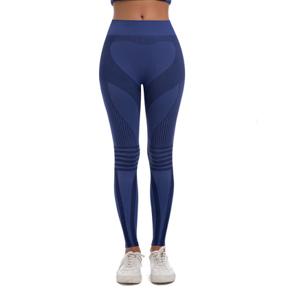 Seamless High Waisted Knit Leggings for Breathable and Stretchy Skiing Running Gym Workouts and Yoga