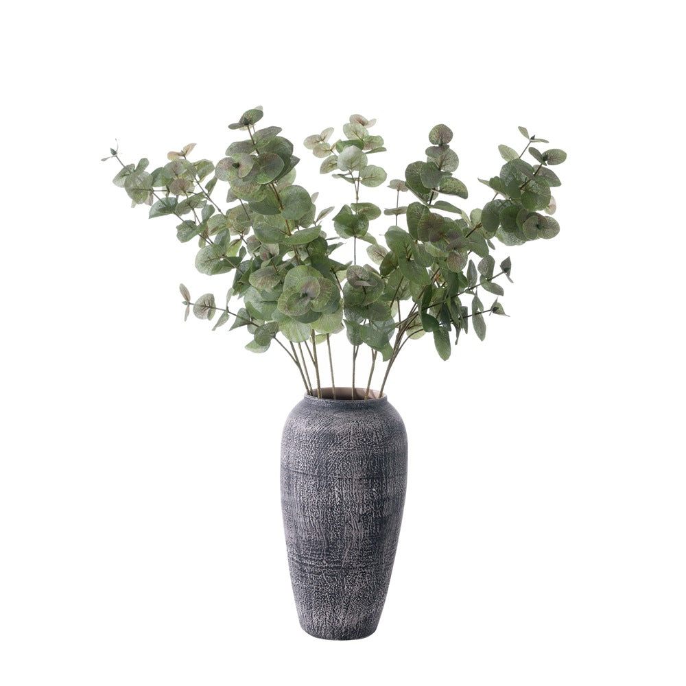 Elegant Green Decor - Realistic Single Stem Eucalyptus Faux Flowers for Weddings and Home Decor - INS Style YC1063