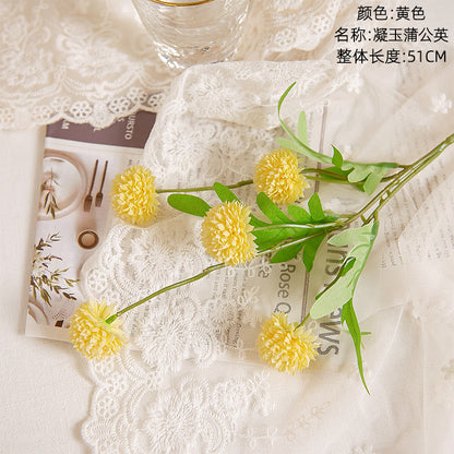 Realistic Faux Flower Dandelion Arrangement - Elegant INS Style Home Decor for Weddings and Celebrations - Model MW66787