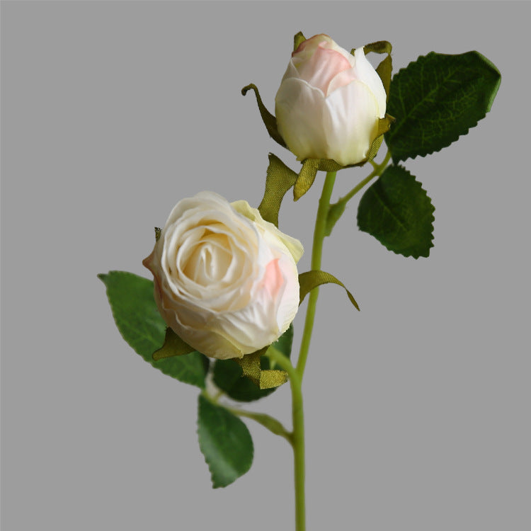 Realistic Double-Sided Edged Rose – Luxurious Silk Flower for Living Room Decor, Wedding Props, Tea Flower Arrangements, and Photography Backdrops