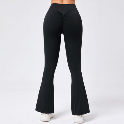 High Waisted Wide Leg Yoga Pants for Women Flattering Bootcut Design Butt Lifting for Dance Gym Workouts Style 9190