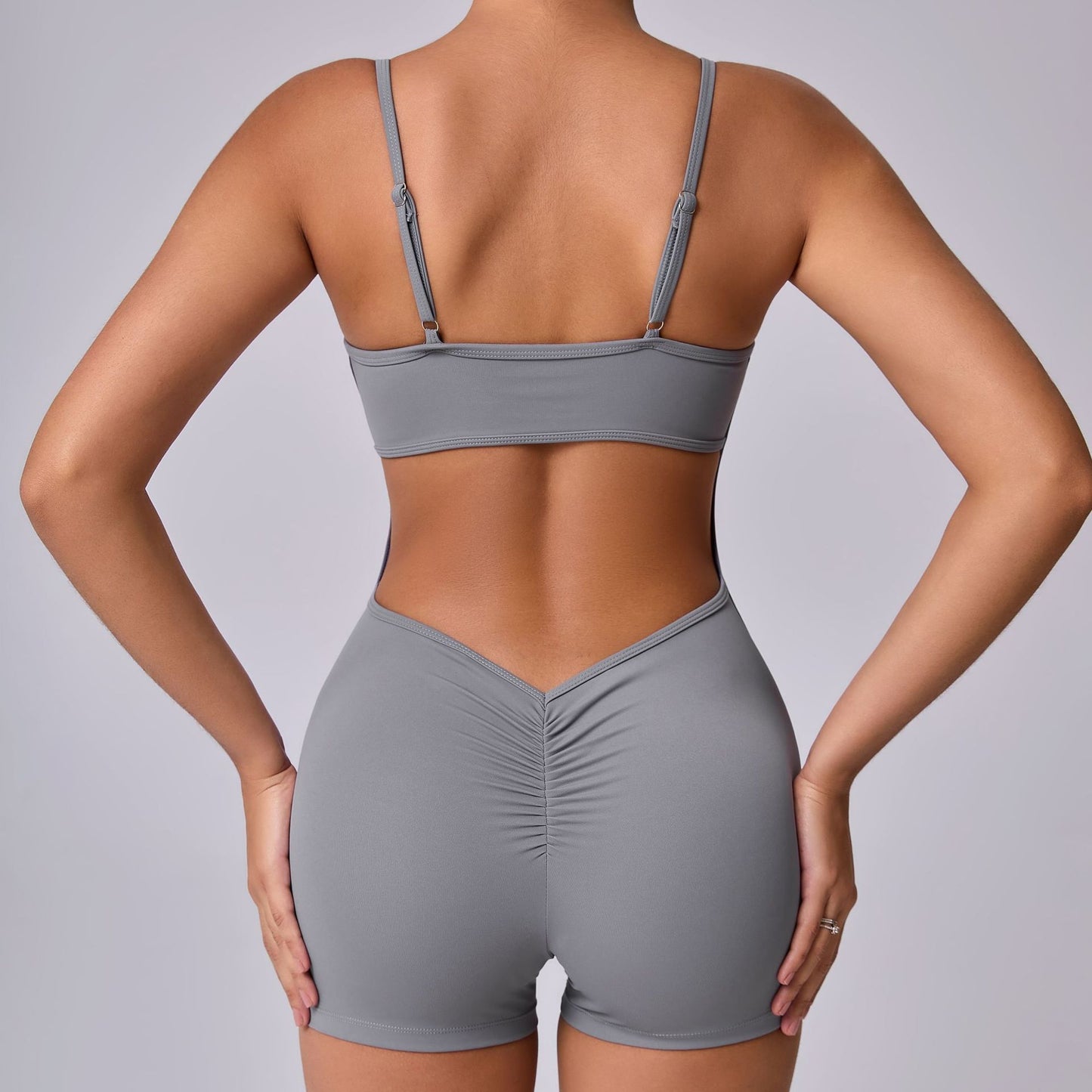 Peach Butt Lifting Leggings and Bodysuit Yoga Outfit for Women High Elastic Seamless All in One Fitness Pants for Comfort and Support