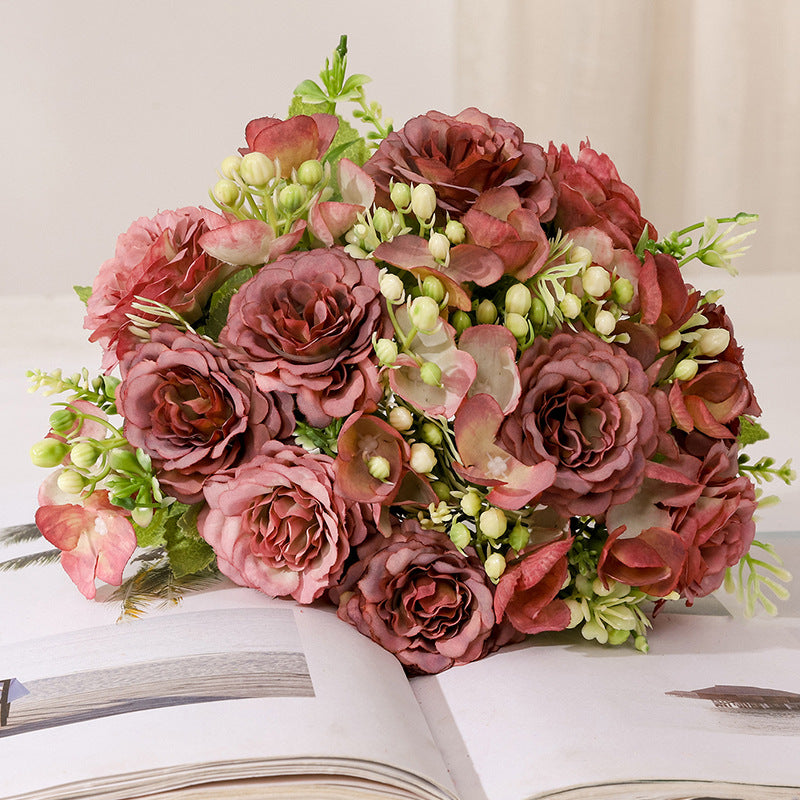 Stunning Artificial Floral Arrangement with Classic Peony, Rose, and Hydrangea for Weddings and Home Decor - Timeless Elegance and Versatile Style