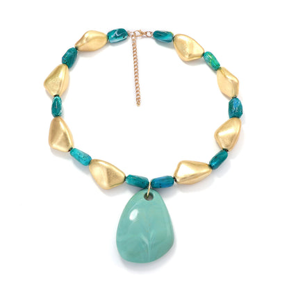 Stylish Irregular Geometric Gradient Pendant Necklace – Versatile Minimalist Design for Fashion-Forward Women