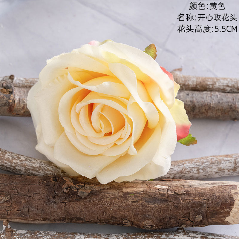 Realistic Artificial Love Rose Flower Head for Home Décor | Stunning Faux Bouquet Ideal for Wall Decorations | CL03001