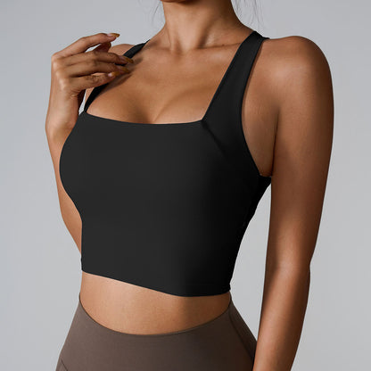 Seamless Sports Bra for Comfort Cross Back Design Anti Shock and Enhanced Support for Yoga and Active Workouts