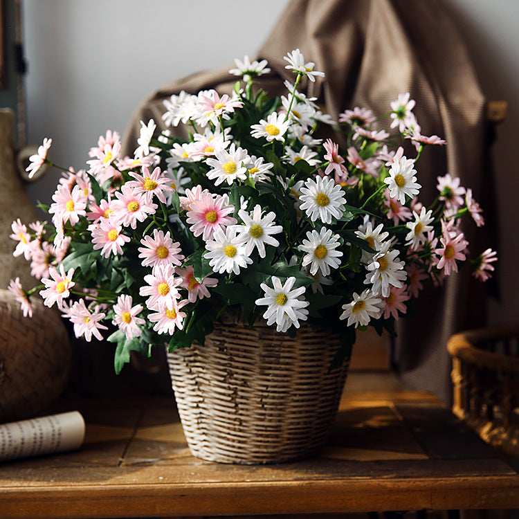 24-Piece Mini Daisy Floral Arrangements for Rustic Home Décor - Perfect Photographic Props, Realistic Faux Flowers, and Beautiful Wildflower Accents