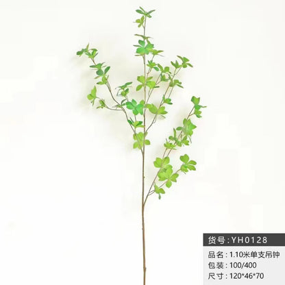 Realistic Japanese Bell Flower Stem - Trendy Multi-Petal Seven-Star Leaf Floor Plant for Boho Home Decor