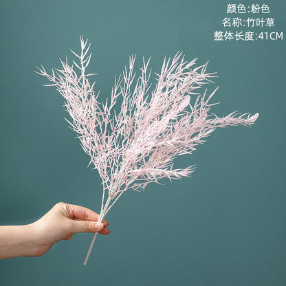 Elegant Bamboo Leaf Grass Faux Floral Arrangement for Home Decor – Perfect for Weddings, Bouquets, and Plant Walls – MW73771