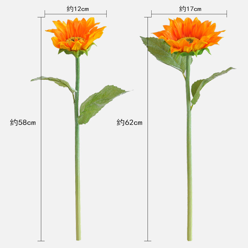 Realistic PU Sunflower Artificial Flower for Home Decor, Wedding Decorations, and Event Centerpieces - Vibrant Faux Sunflower for Hotels and Special Occasions