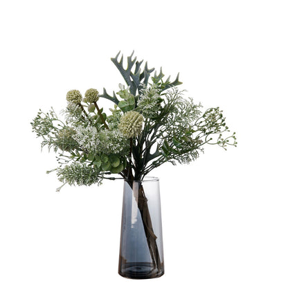 Elegant Faux Flower Bouquet with Deer Antler Design - Perfect for Weddings and Home Decor Wall Hanging - CF01115