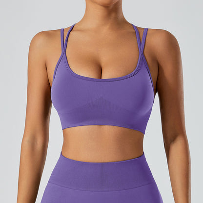 Seamless High Impact Yoga Sports Bra for Women Supportive and for Running Gym Workouts