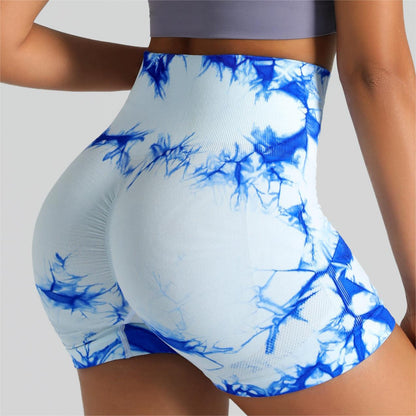 Women's Outdoor Fitness Shorts for Peach Butt Tie Dye Yoga Shorts High Elastic Quick Dry and ly Tight for Active Movement