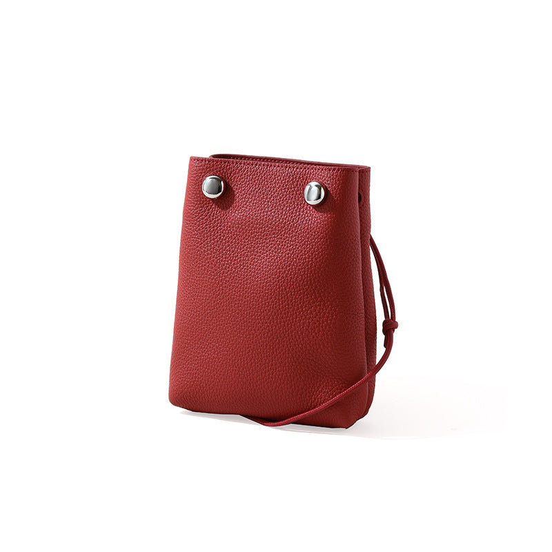 and Minimalist Genuine Leather Women's Crossbody Bag for Travel Quick Outings and Everyday Use