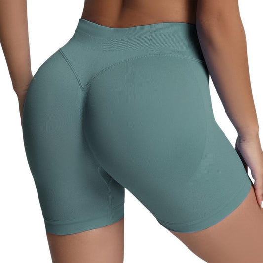 Seamless Matte Yoga Shorts for Women High Waisted Tummy Control Butt Lifting and Comfortable Workout Leggings for Running and Gym Fitness