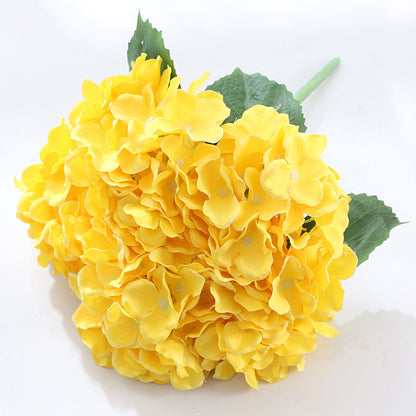 Elegant 5-Head Mallorca 3D Silk Hydrangea Bouquet - Perfect for Wedding Decorations and Home Decor | Luxurious Faux Floral Arrangement for Lasting Beauty