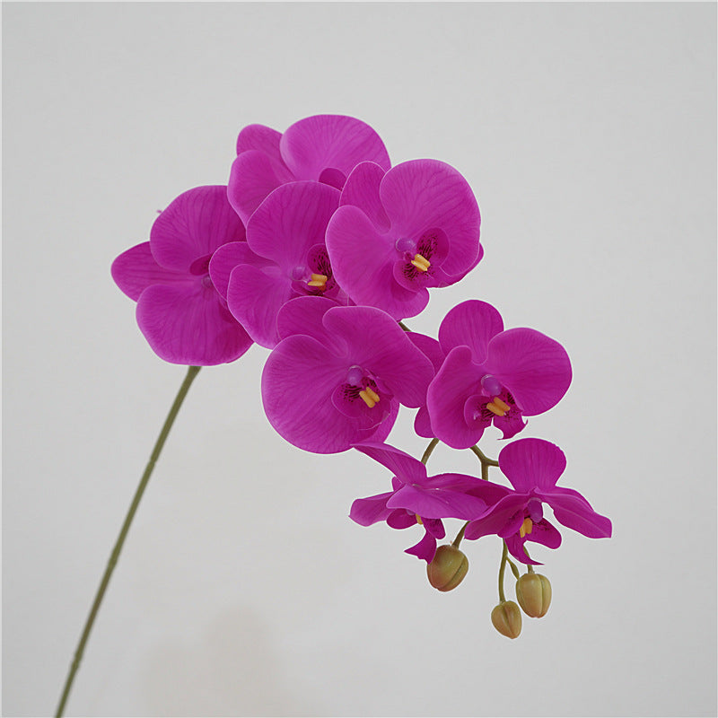 High-Quality Artificial 9-Head Orchid - Ultra-Realistic Feel for Stunning Nordic Table Centerpieces and Wedding Decor