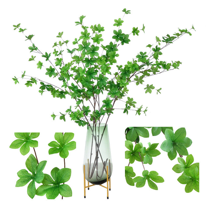 Realistic Japanese Allamanda Plant with Multi-Layered Green Leaves - Perfect Decorative Faux Greenery for Living Room, Enhances Ambiance and Style