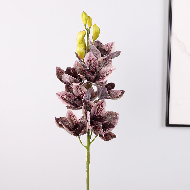 Realistic Single Stalk New Zealand Large Orchid - Perfect Indoor Decoration for Living Rooms, Wedding Celebrations, and Photography Prop