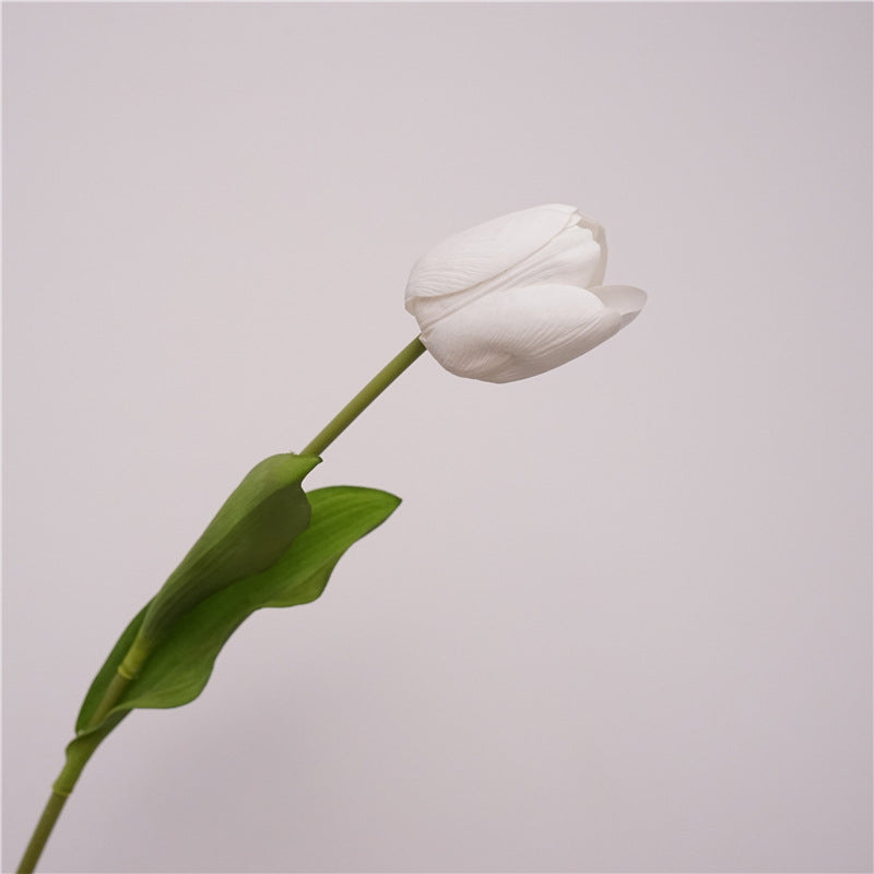 Realistic Touch Moisture-Proof Single Stem Artificial Tulip - Perfect for Home Decor, Dining Table Centerpieces, and Wedding Floral Arrangements