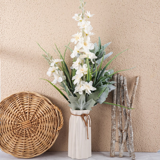 Elegant Faux Floral Bouquet for Home Decor - Stunning Wedding Handheld Flower Arrangement & Wall Hanging Decoration - Model CF01230