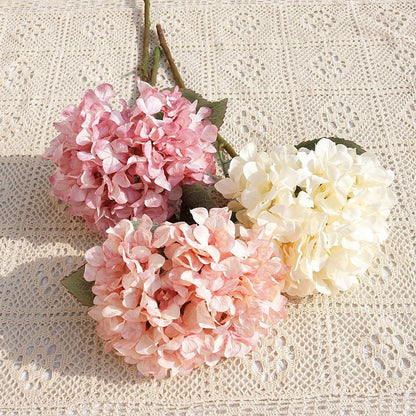 Realistic Artificial Hydrangea Stem - Elegant Baroque Style Faux Flower for Home Décor, Photography, and Wedding Decorations