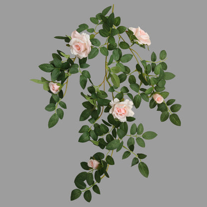 Realistic Artificial Rose Vine Wall Décor - Perfect for Enhancing Backgrounds, Airbnb Aesthetic, and Climate Control Masking