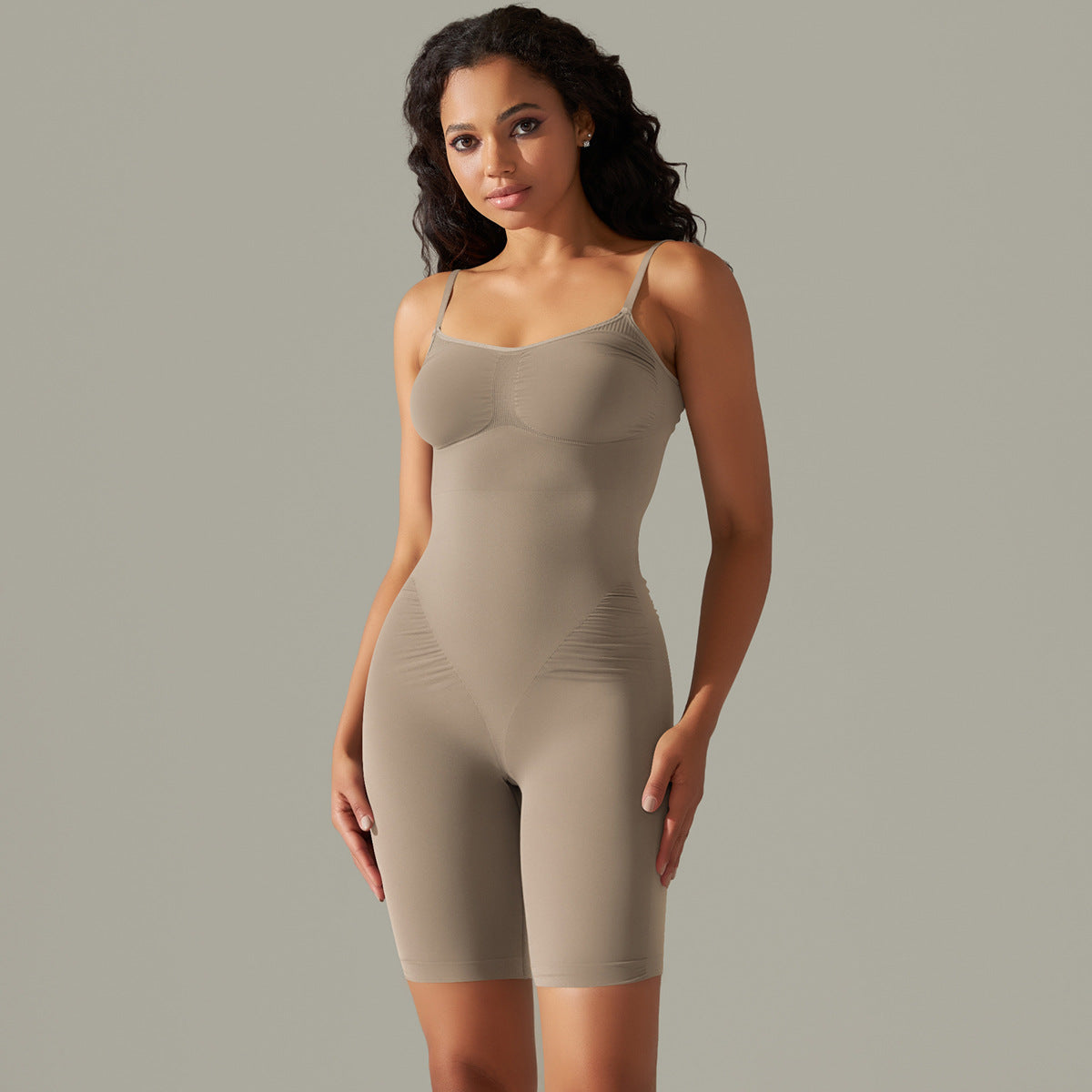 High Stretch Seamless Yoga Bodysuit with Adjustable Straps for Support and Lift Sculpting Shaping Bodywear that Tones and Enhances Your Curves