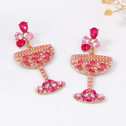 Trendy Statement Alloy Pearl-Like Earrings with Sparkling Rhinestone Accents - Ideal Versatile Fashion Jewelry for Women