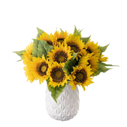 Starlit Sunflower and Rose Bouquet - Realistic Artificial Floral Home Décor for Stunning Wall Displays, INSMW22100