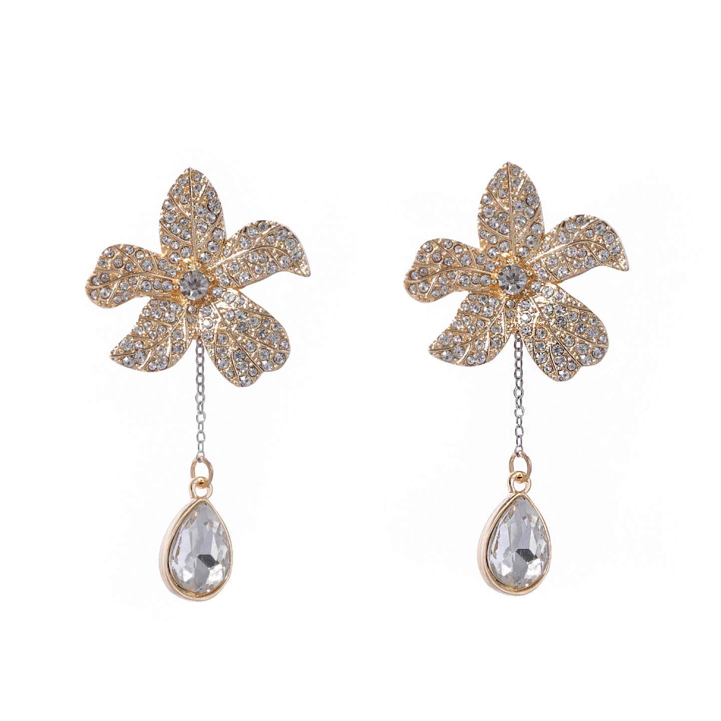 Elegant Vintage-Inspired Drop Earrings for Women with Sparkling Flower Design – Versatile Statement Pieces for Everyday Wear