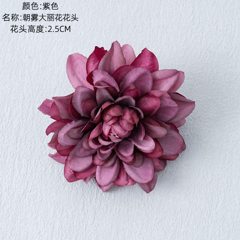 Realistic Morning Mist Dahlia Flower Head - Beautiful Fake Green Plant for Wedding Decorations, Home Décor, and Special Events - Model MW07304